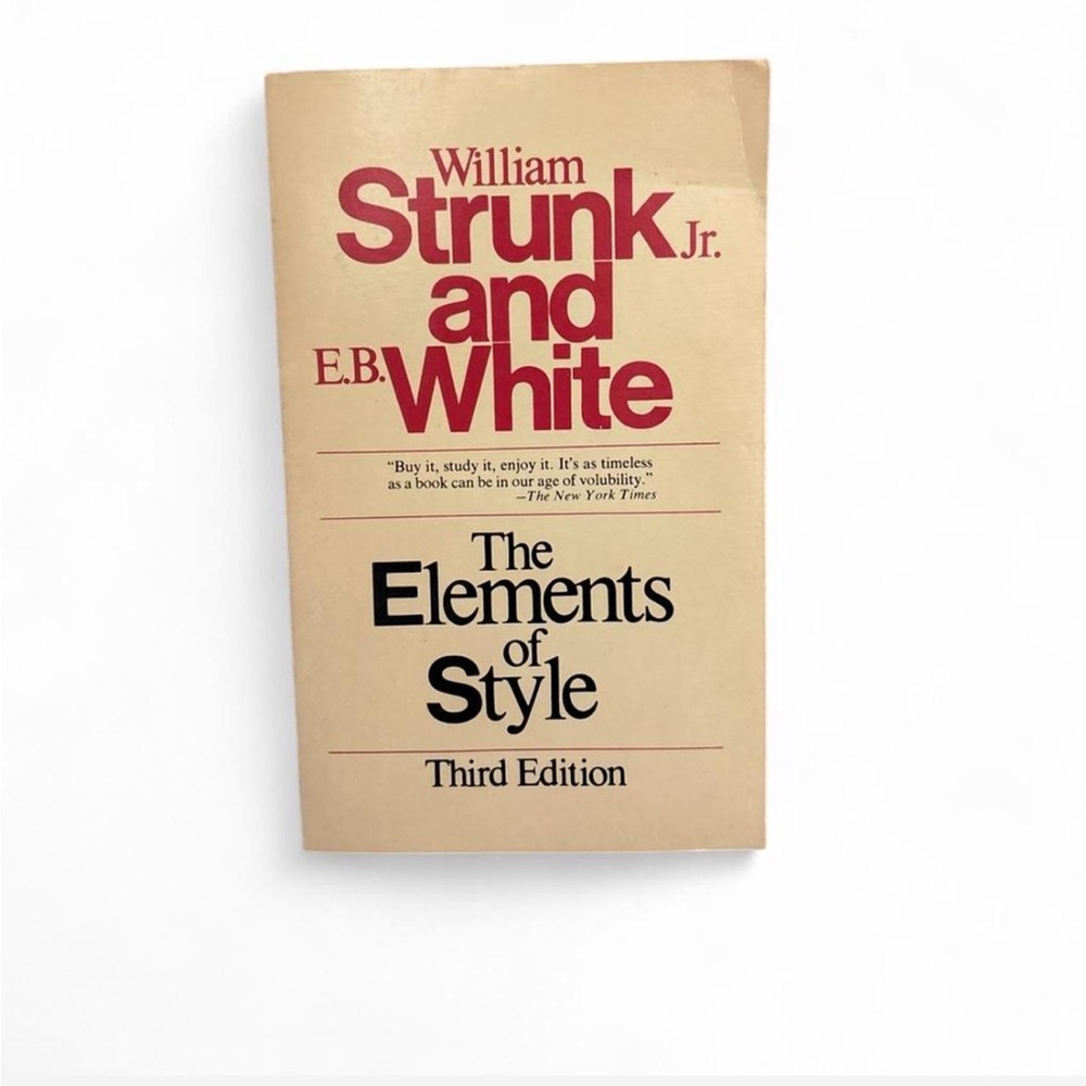 The Elements of Style Third Edition - Cream Cover